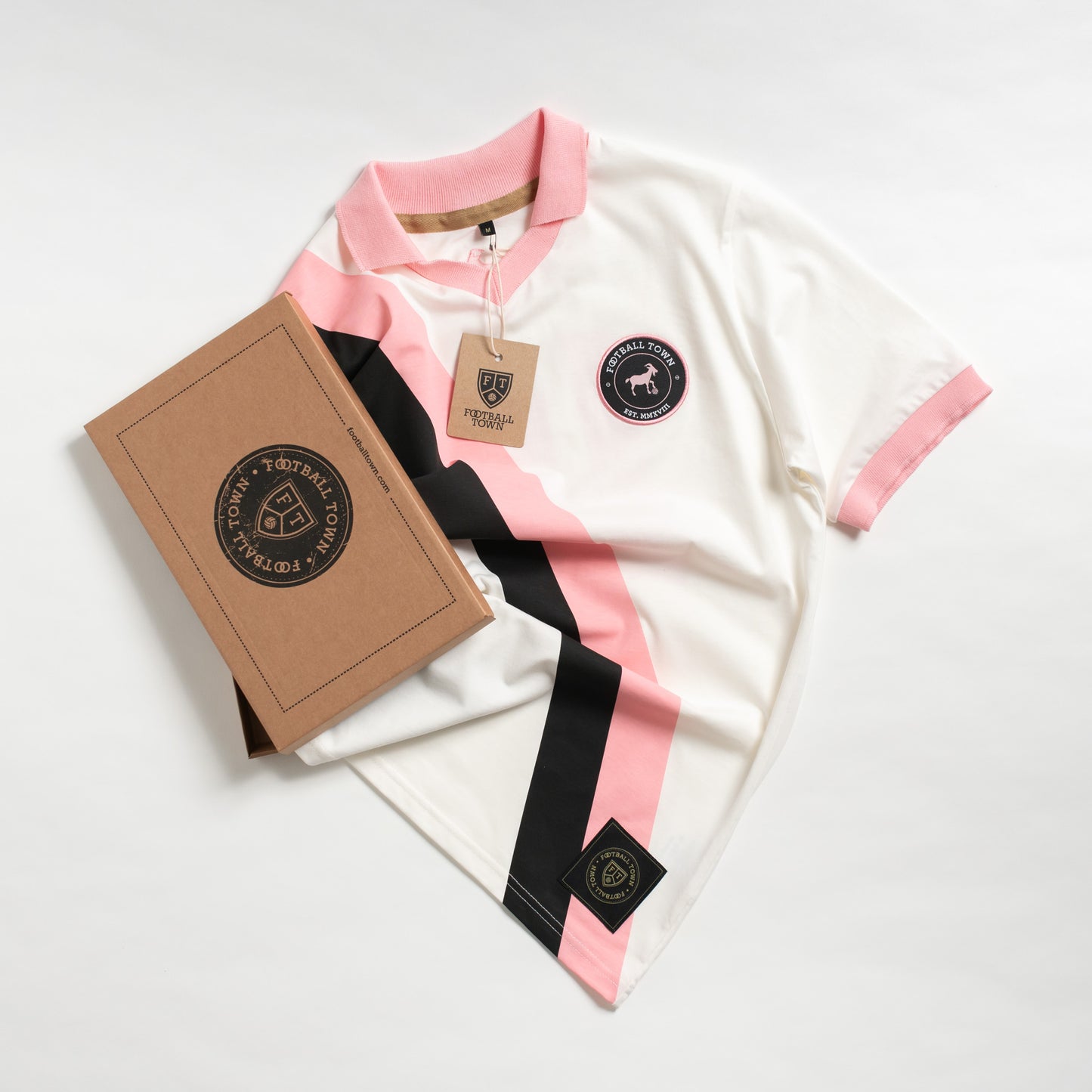 Polo M GOAT Leo striped white